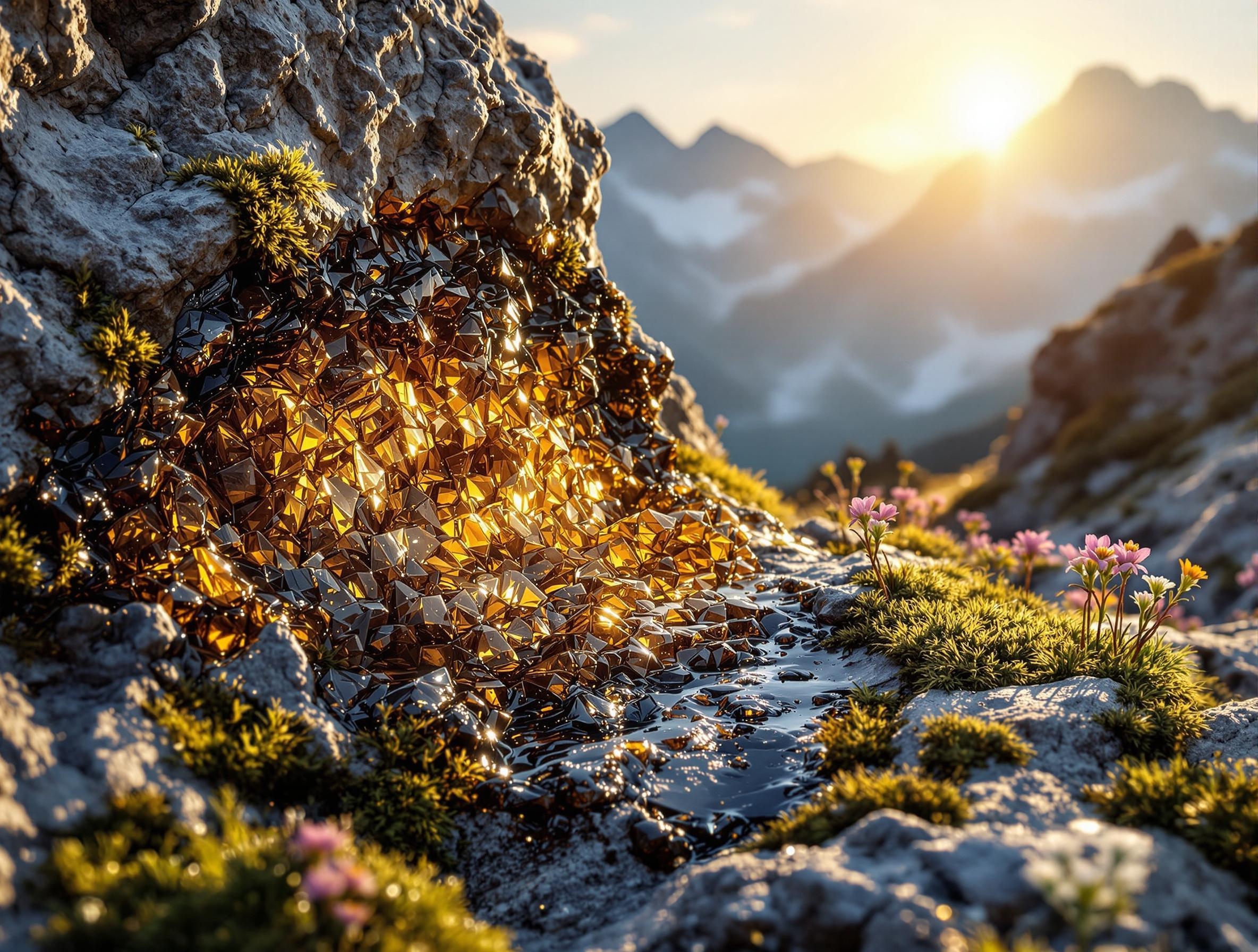 Shilajit naturharz wird im Sommer im Himalaja geerntet und ist ein uraltes heilmittel