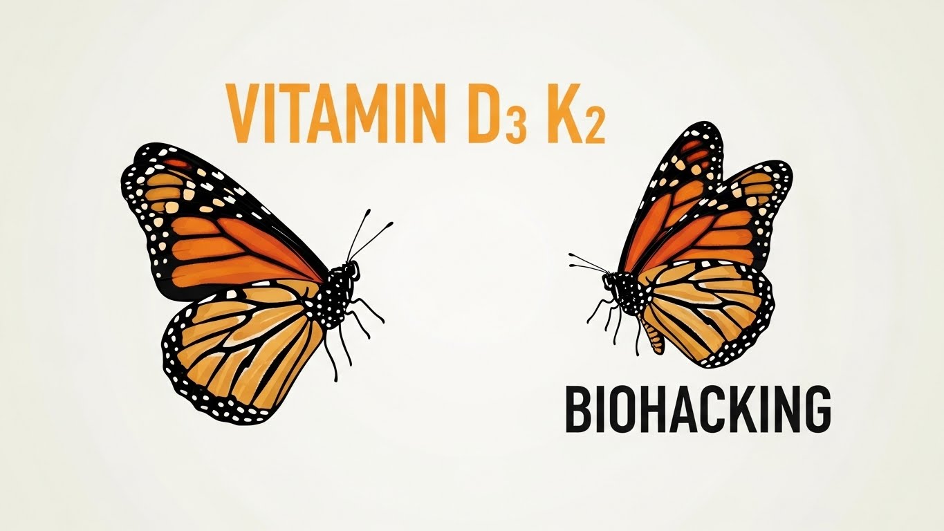 Vitamin D3 K2 ist für Biohacking ein gesundes Duo. Symbolische Illustration.