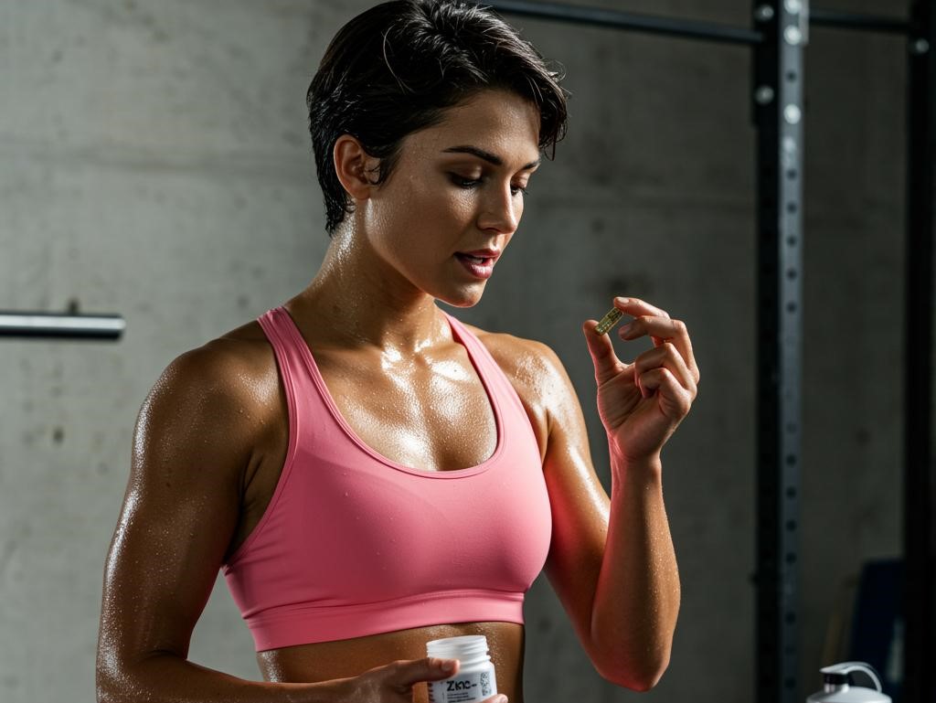 Biohacker die viel Sport machen wie diese junge Athletin können Zink supplementieren