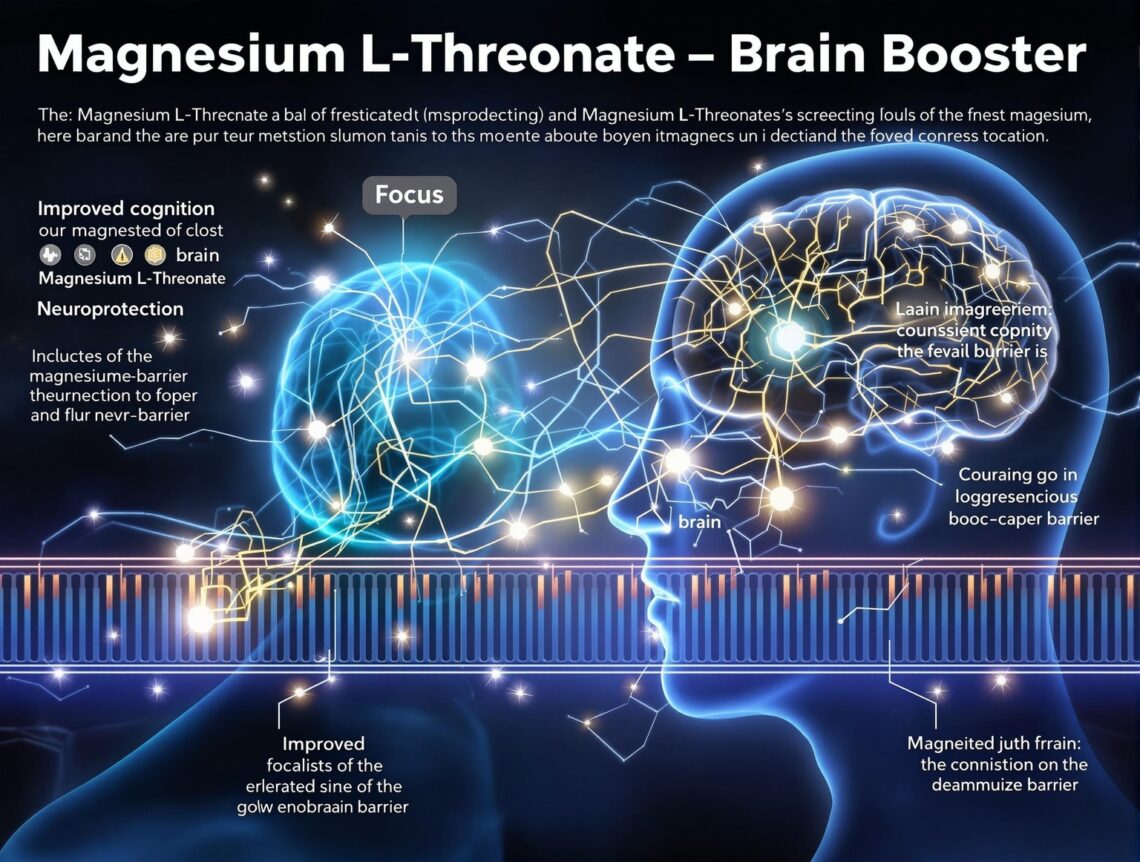 Magnesium l threonat ist optimal für unser gehirn, weil es die blut hirn schranke durchbricht. symbolbild. illustration.