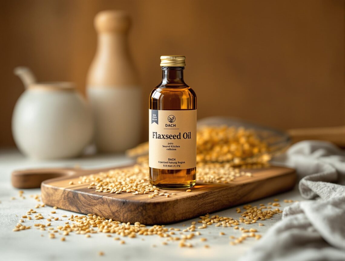 Superfood heimisches leinöl, natürliche omega 3 quelle