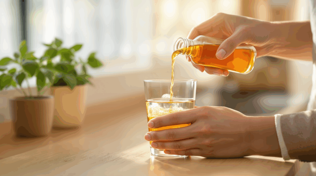 Ein bisschen Apfelessig ist sehr gesund. 
