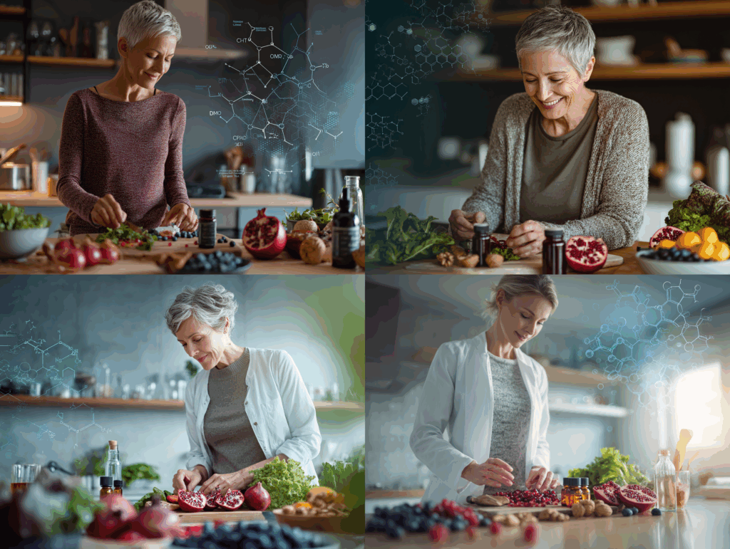 Fit bleiben mit gesunder Ernährung, egal, in welchem Alter, gesund essen für Mitochondrien-Power und Zellgesundheit. 