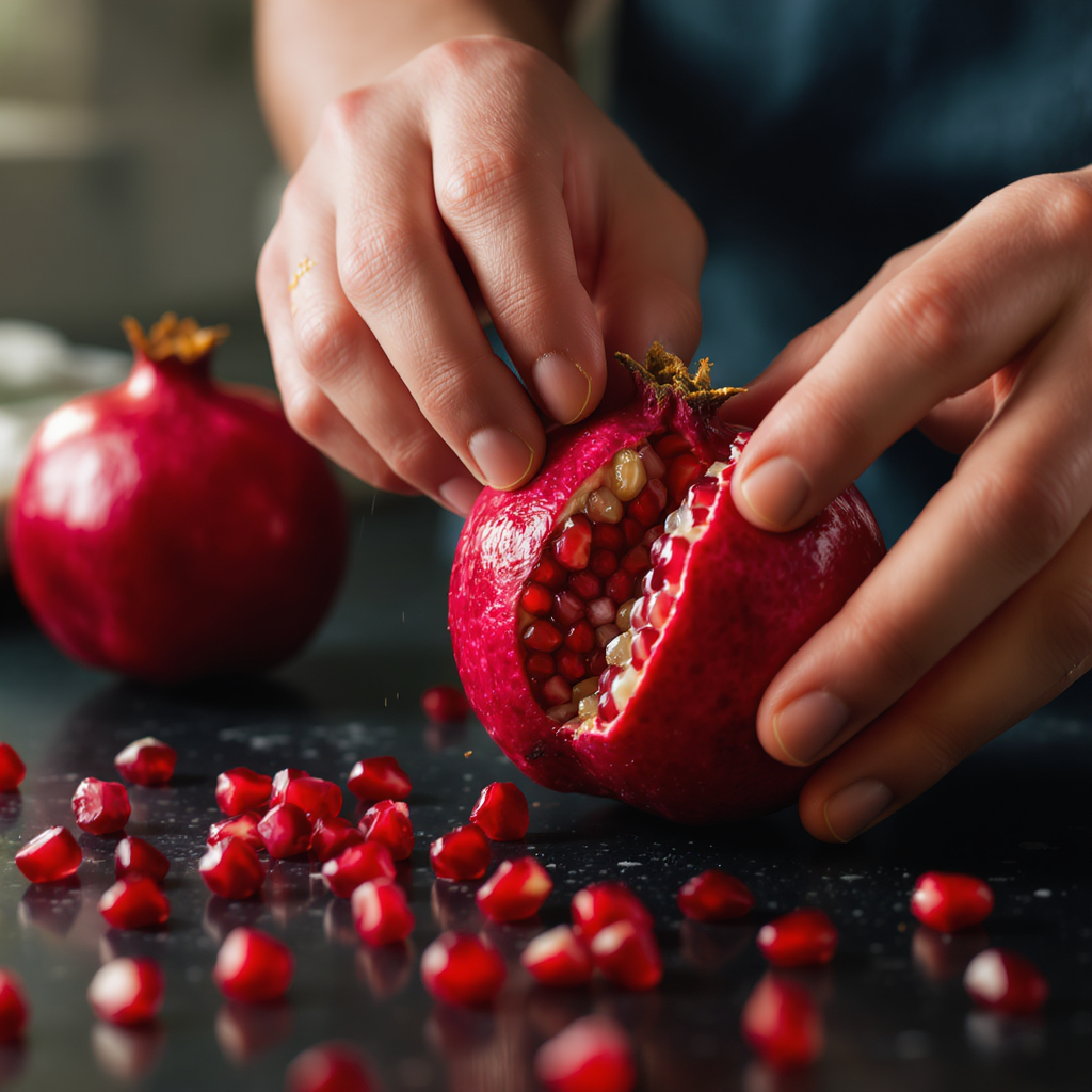 Biohacking mit granatapfel erlebt eine renaissance. symbolbild.