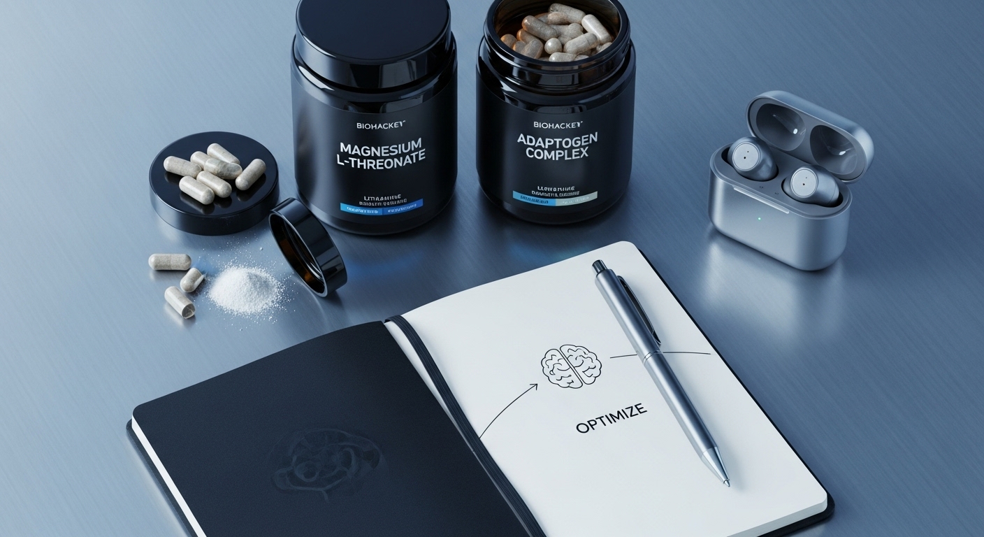 Biohacking mit magnesium ist essenziell. mg l threonat magtein für klarheit und fokus. symbolbild.