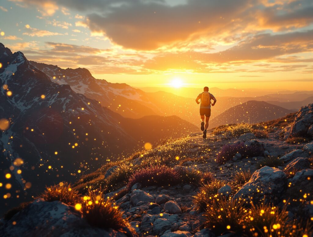Zellreinigung autophagie mir trailrunning erreichen. symbolbild