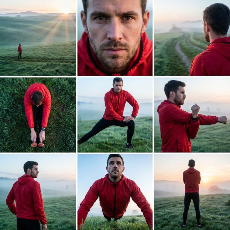 Biohacking mit Bewegung ist sinnvoll für diesen Sportler. KI Viusal.