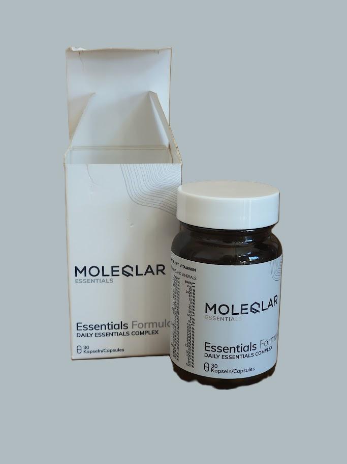 Moleqlar essentials formula daily complex. 30 Kapseln. Für everyday health. Symbolbild. KI