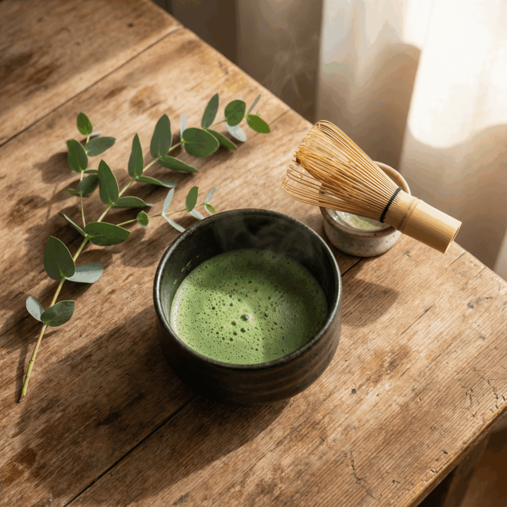 Matcha mit L Theanin kann für gelassene Konzentration sorgen. Symbolbild.
